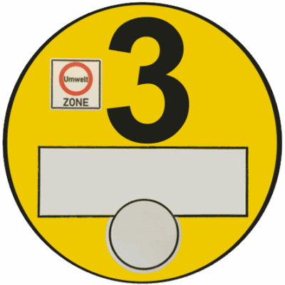 Milieusticker Duitsland | Geel